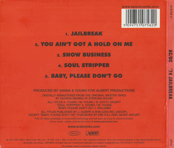 AC/DC - '74 Jailbreak (CD, Comp, RE, RM, Dig)