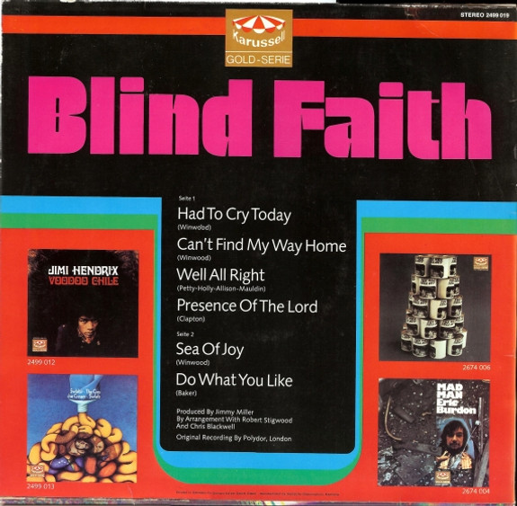 Blind Faith (2) - Blind Faith (LP, Album, RE)