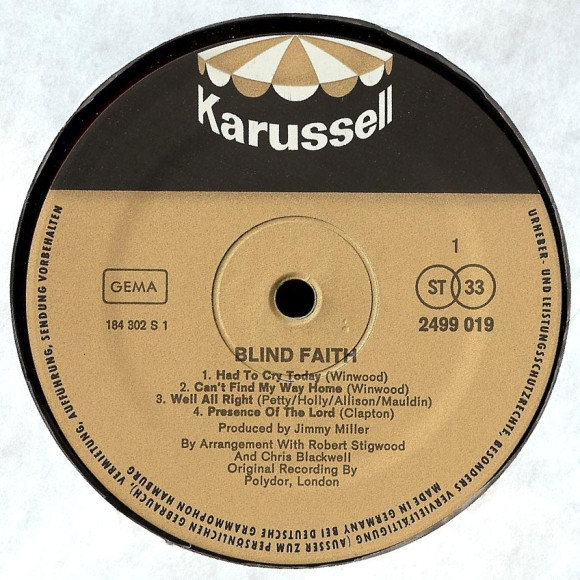Blind Faith (2) - Blind Faith (LP, Album, RE)