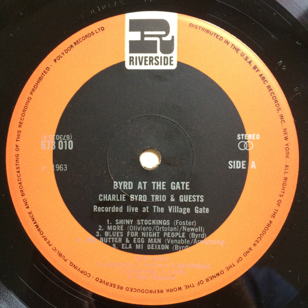 Charlie Byrd Trio (& Guests)* - Byrd At The Gate (LP, Album, RE, Bla)