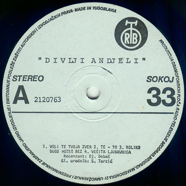 Divlji Andjeli* - Divlji AnÄ‘eli (LP, Album)