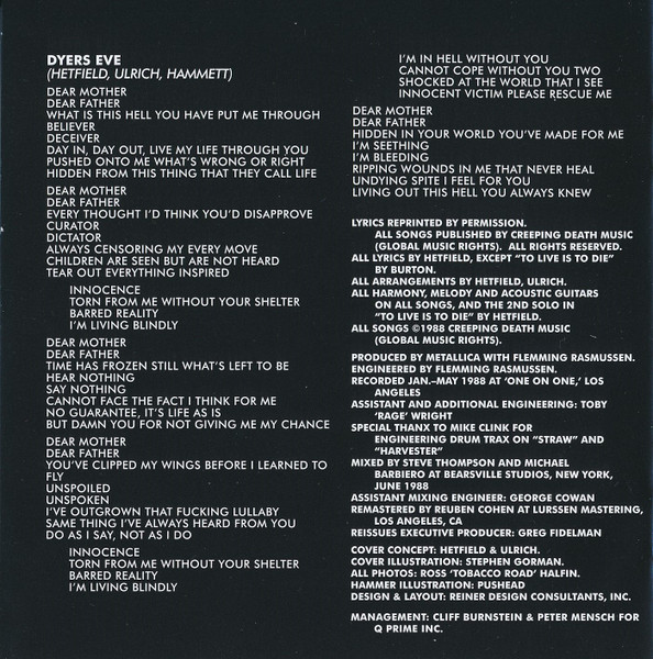 Metallica - ...And Justice For All (CD, Album, RE, RM, Car)