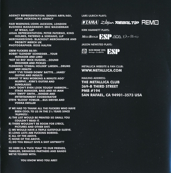 Metallica - ...And Justice For All (CD, Album, RE, RM, Car)