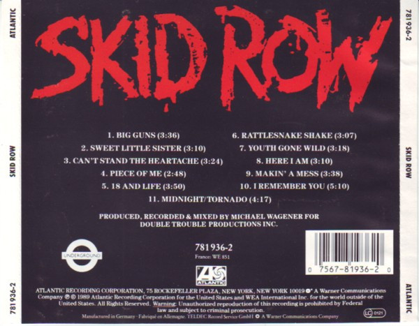 Skid Row - Skid Row (CD, Album)