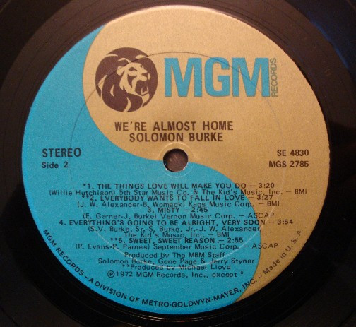 Solomon Burke - We're Almost Home (LP, Album)