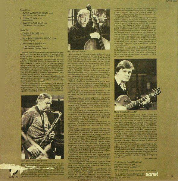 Zoot Sims - In A Sentimental Mood (LP, Album)