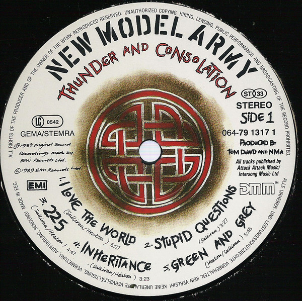New Model Army - Thunder And Consolation (LP, Album, Gat)