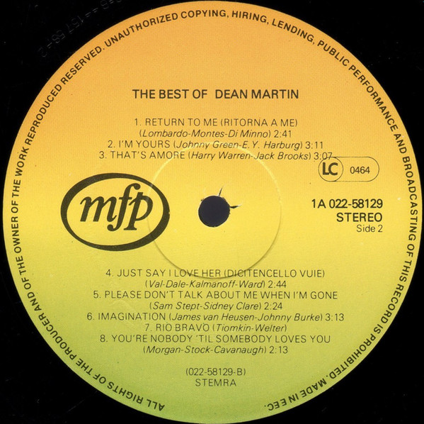 Dean Martin - The Best Of Dean Martin (LP, Comp, RP)