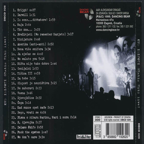 Kud Idijoti - Gratis Hits Live! (CD, Album)