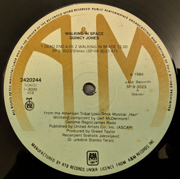 Quincy Jones - Walking In Space (LP, Album, Gat)