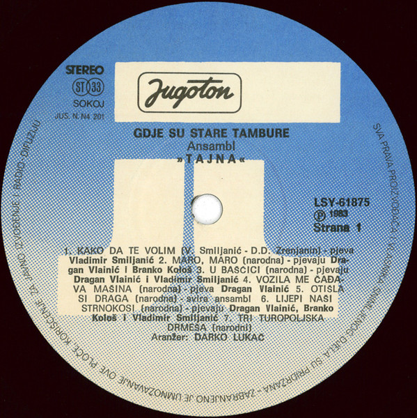 Tajna - Gdje Su Stare Tambure (LP, Album)