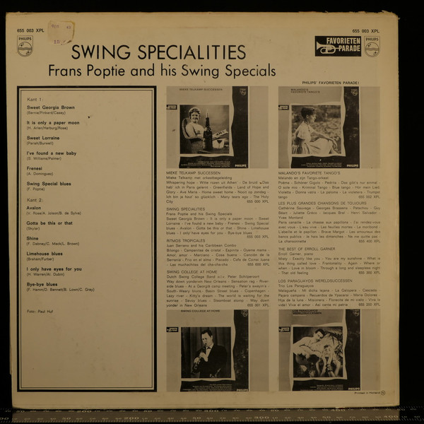 Frans Poptie And His Swing Specials - Swing Specialities (LP, Album)