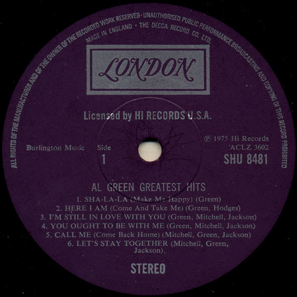 Al Green - Greatest Hits (LP, Comp)