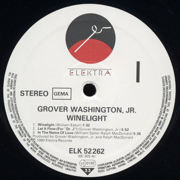 Grover Washington, Jr. - Winelight (LP, Album, RE, Whi)