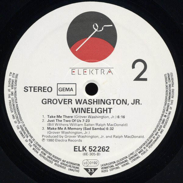 Grover Washington, Jr. - Winelight (LP, Album, RE, Whi)