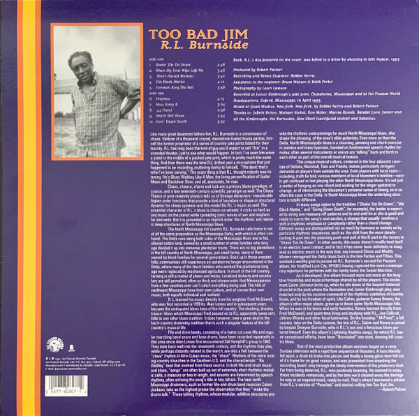 R.L. Burnside - Too Bad Jim (LP, Album)
