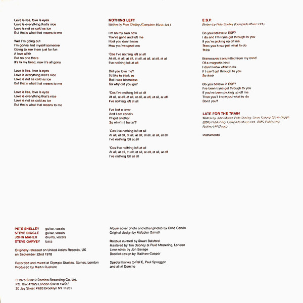 Buzzcocks - Love Bites (LP, Album, RE, RM, Emb)