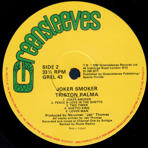 Triston Palma* - Joker Smoker (LP, Album)