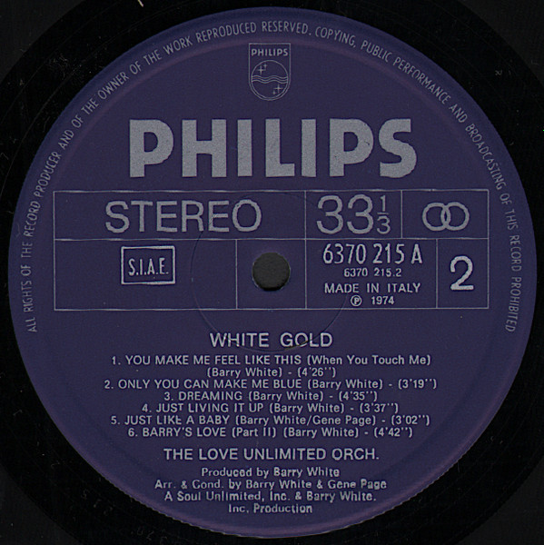 Love Unlimited Orchestra - White Gold (LP, Album)