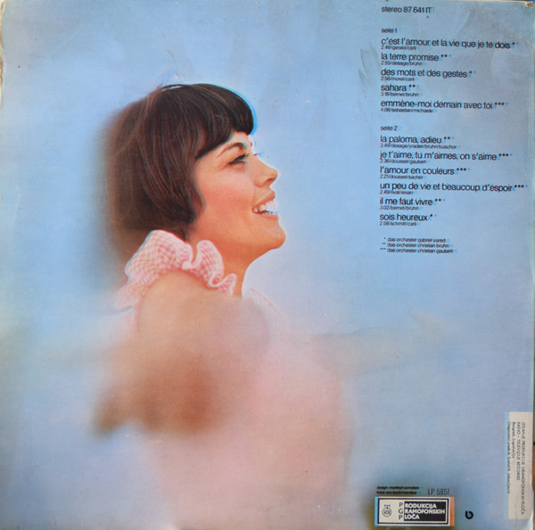 Mireille Mathieu - L'Amour Et La Vie (LP, Album, RE)