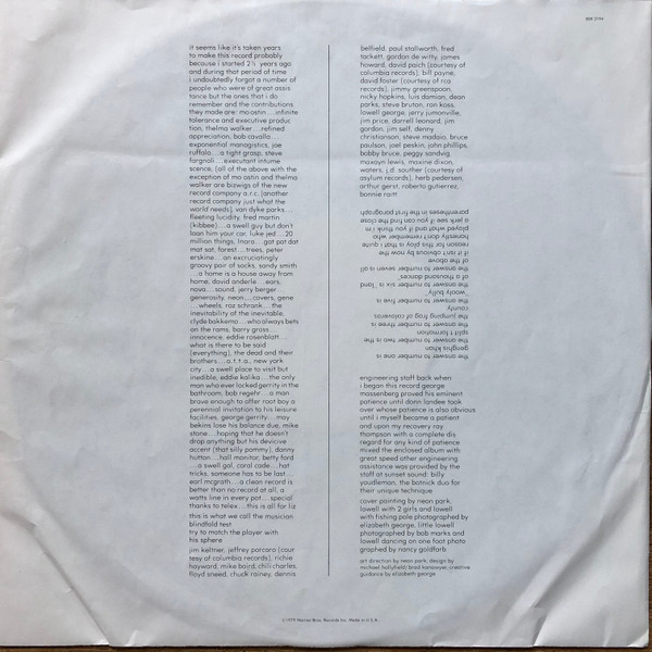 Lowell George - Thanks I'll Eat It Here (LP, Album, Los)