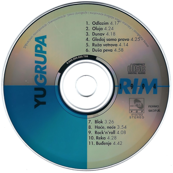 YU Grupa - Rim 1994 (CD, Album)