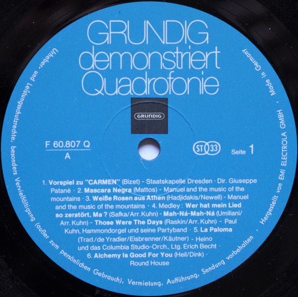 Various - Grundig Demonstriert Quadrofonie (LP, Comp, Quad)