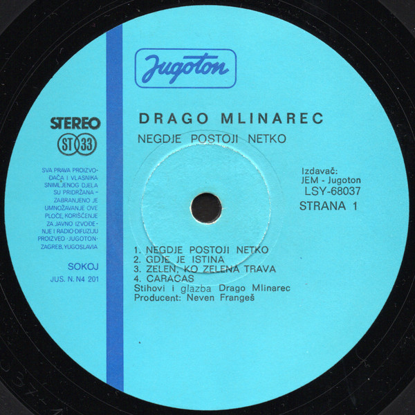 Drago Mlinarec - Negdje Postoji Netko (LP, Album, RP)