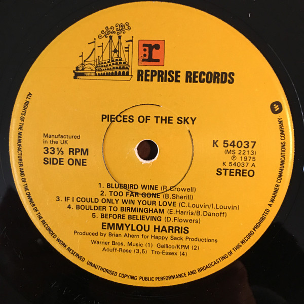 Emmylou Harris - Pieces Of The Sky (LP, Album)
