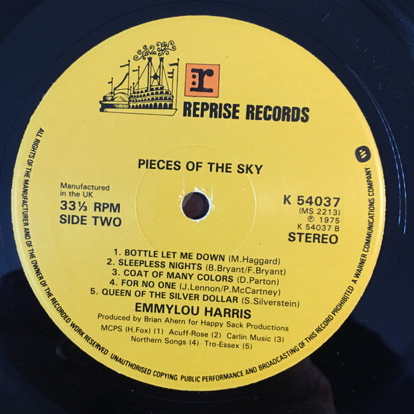 Emmylou Harris - Pieces Of The Sky (LP, Album)