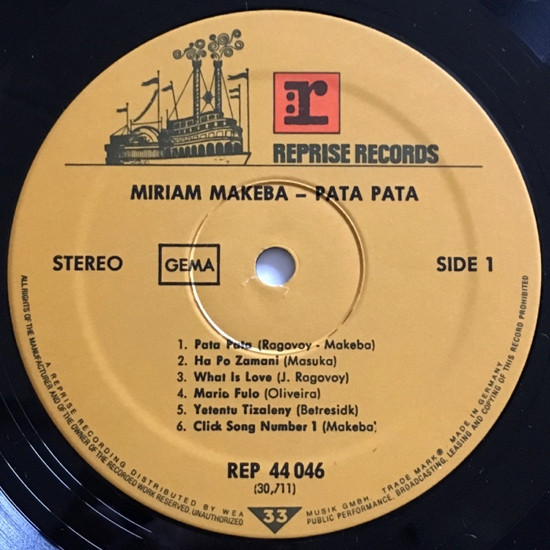 Miriam Makeba - Pata Pata (LP, Album, RE)