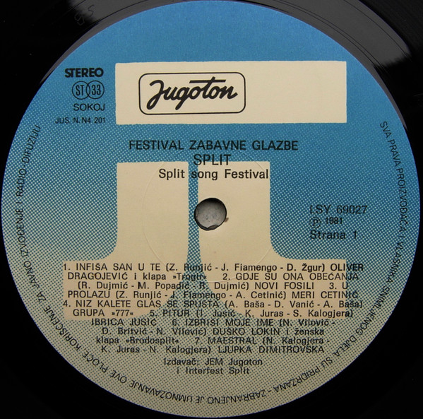 Various - Festival Zabavne Glazbe Split '81 (2xLP, Comp, Gat)