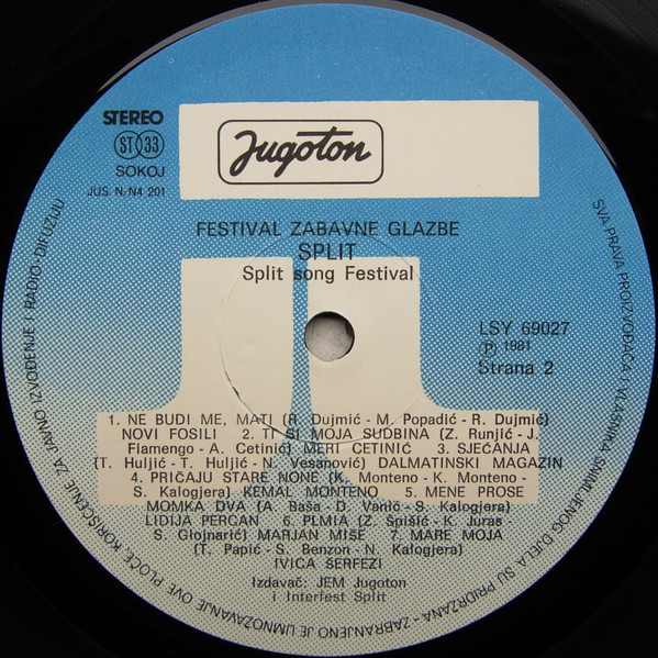 Various - Festival Zabavne Glazbe Split '81 (2xLP, Comp, Gat)