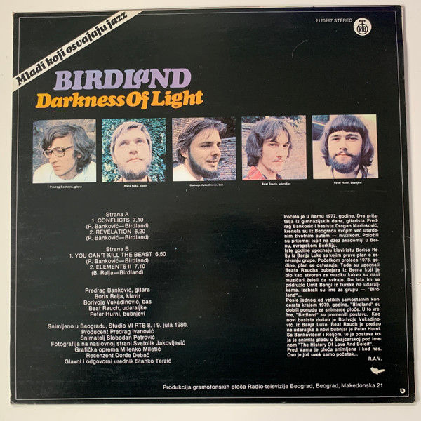 Birdland (3) - Darkness Of Light (LP, Album)