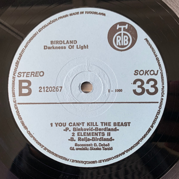 Birdland (3) - Darkness Of Light (LP, Album)