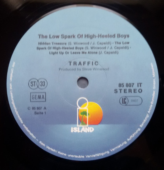 Traffic - The Low Spark Of High-Heeled Boys (LP, Album, RP)