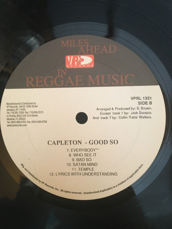 Capleton - Good So (LP, Album)
