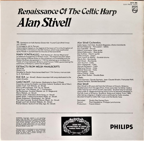 Alan Stivell - Renaissance Of The Celtic Harp (LP, Album)