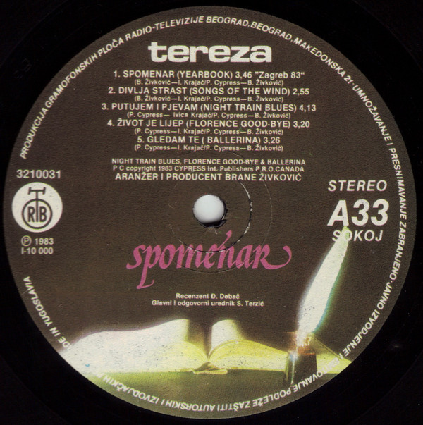 Tereza* - Spomenar (2xLP, Album)