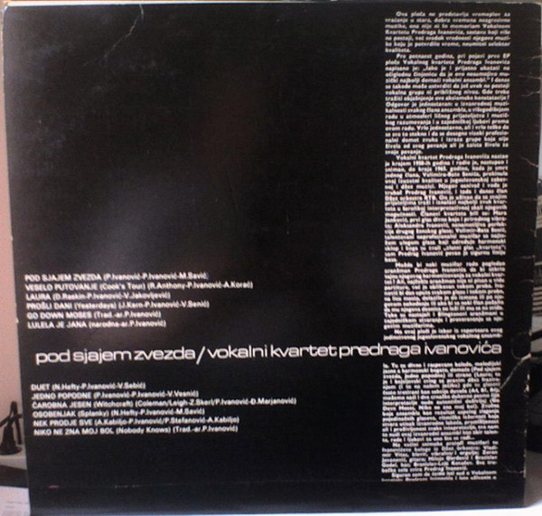 Vokalni Kvartet Predraga Ivanovića - Pod Sjajem Zvezda (LP, Comp, Mono)