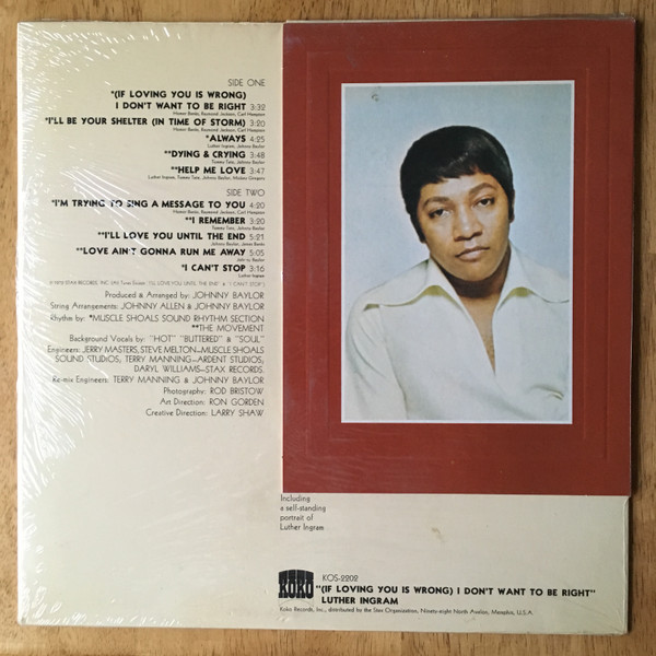 Luther Ingram - (If Loving You Is Wrong) I Don't Want To Be Right (LP, Album, ARP)