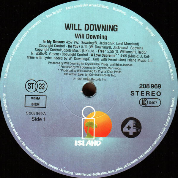 Will Downing - Will Downing (LP, Album)