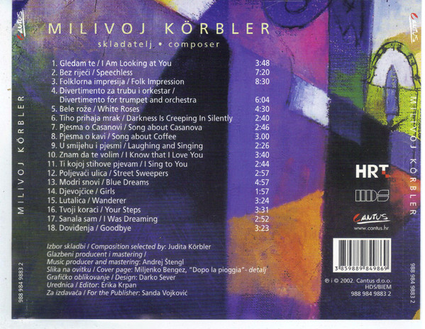 Milivoj Körbler* - Skladatelj - Composer (CD, Comp)
