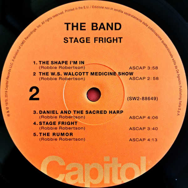 The Band - Stage Fright (LP, Album, RE, 180)
