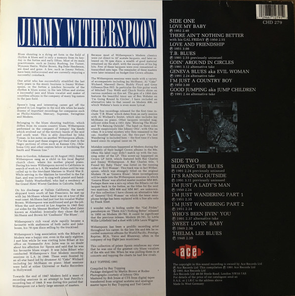 Jimmy Witherspoon - Blowin' In From Kansas City (LP, Comp, Mono)