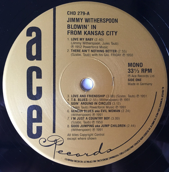 Jimmy Witherspoon - Blowin' In From Kansas City (LP, Comp, Mono)