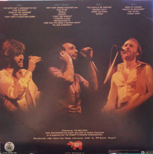 Bee Gees - Here At Last...Live (2xLP, Album, RE, 7th)