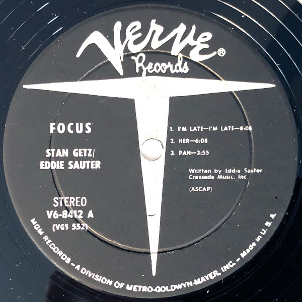 Stan Getz / Eddie Sauter - Focus (LP, Album, Gat)