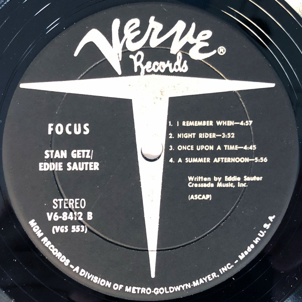 Stan Getz / Eddie Sauter - Focus (LP, Album, Gat)