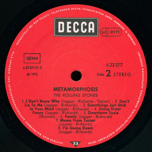 The Rolling Stones - Metamorphosis (LP, Comp, RE)